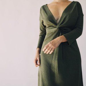 Ursa Minor Jagger Dress in Olive - Size Medium